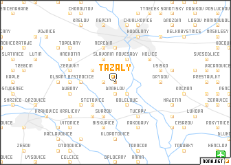 map of Tážaly