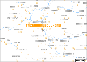 map of Tāzehābād-e Dūlkorū