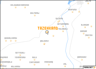 map of Tāzeh Kand