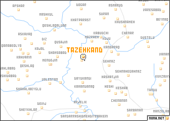 map of Tāzeh Kand