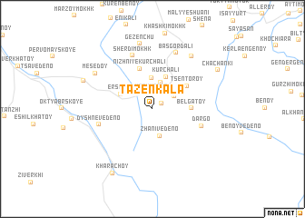 map of Tazen-Kala