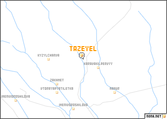 map of Täzeýel