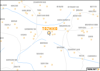 map of Tāzhika