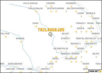 map of Tazlău de Jos