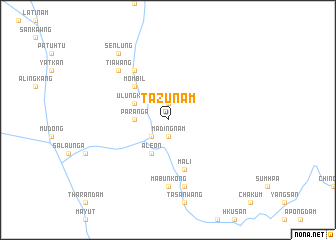 map of Tazunam