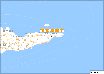 map of Teagues Bay