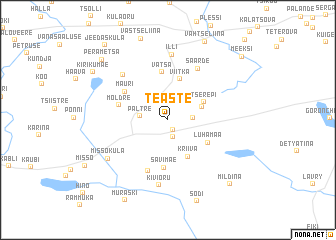 map of Teaste