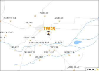 map of Tebas