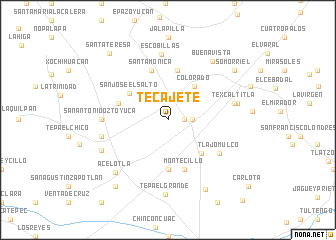 map of Tecajete