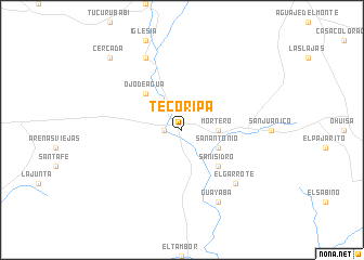 map of Tecoripa