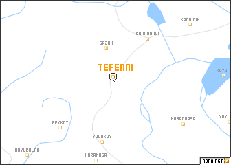 map of Tefenni