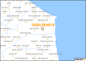 map of Tegalsemaya