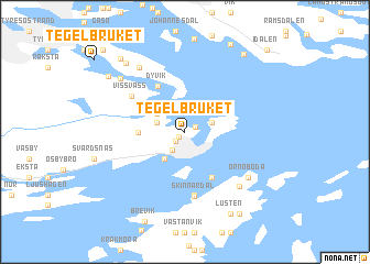 map of Tegelbruket