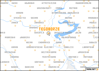 map of Tęgoborze