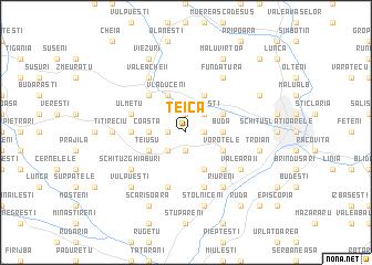 map of Ţeica
