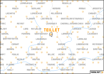 map of Teillet