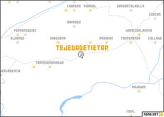 map of Tejeda de Tiétar