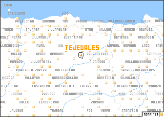 map of Tejedales