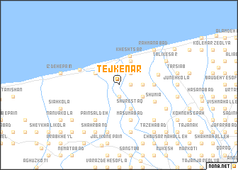 map of Tejkenār