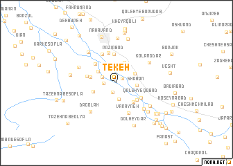 map of Tekeh