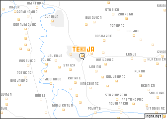 map of Tekija