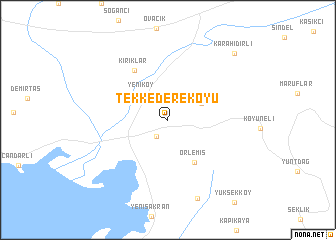 map of Tekkedere Köyü