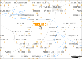 map of Teklinów