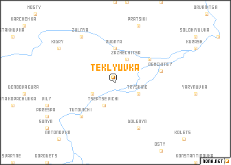 map of Teklyuvka