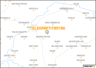 map of Telekpartitanyák