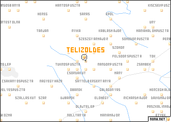 map of Télizöldes