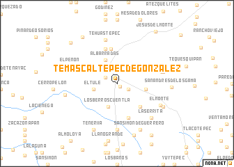 map of Temascaltepec de González