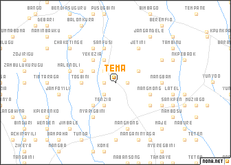 map of Tema
