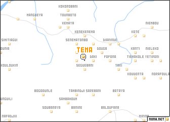 map of Téma