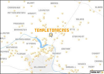 map of Templeton Acres
