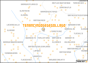 map of Tenancingo de Degollado