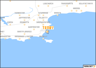 map of Tenby