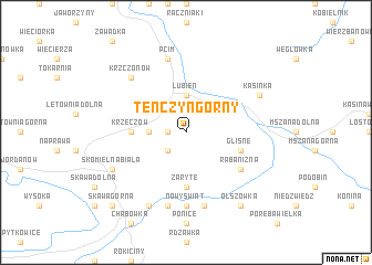 map of Tenczyn Górny