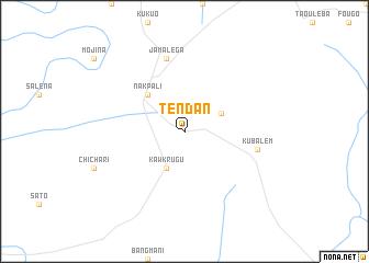 map of Tendan