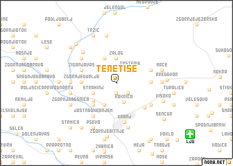 map of Tenetiše