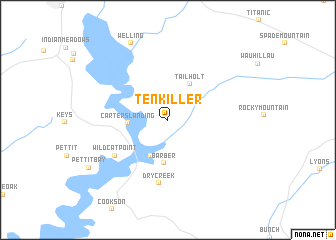 map of Tenkiller
