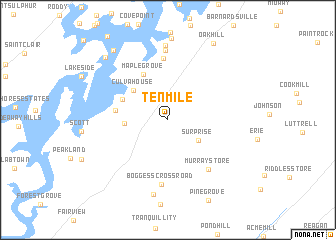 map of Ten Mile