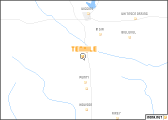map of Ten Mile