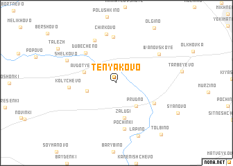 map of Tenyakovo