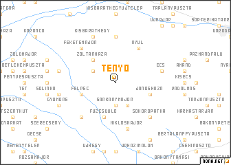 map of Tényő