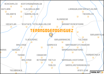 map of Tepango de Rodríguez