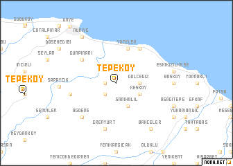 map of Tepeköy