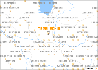 map of Tepemechín