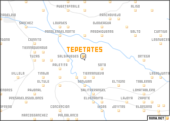 map of Tepetates