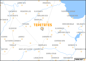 map of Tepetates