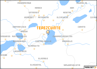 map of Tepezcuinte